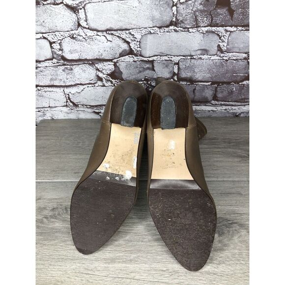 Frye Vintage Taupe Leather Woven Weaves Heel Western Boots Women Sz 35.5EU/5M US - Picture 7 of 16